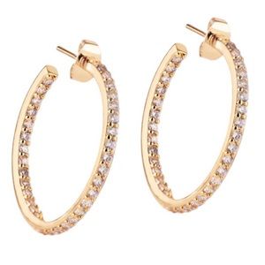 Crystal Haze Sparkle Hoop Earrings